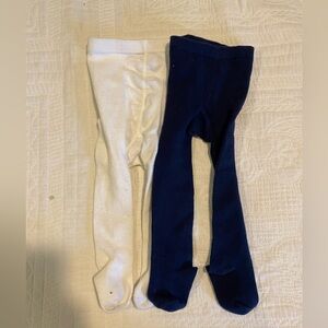 Firsts Toddle Tights Navy/White Bundle Size: 9-18 Months